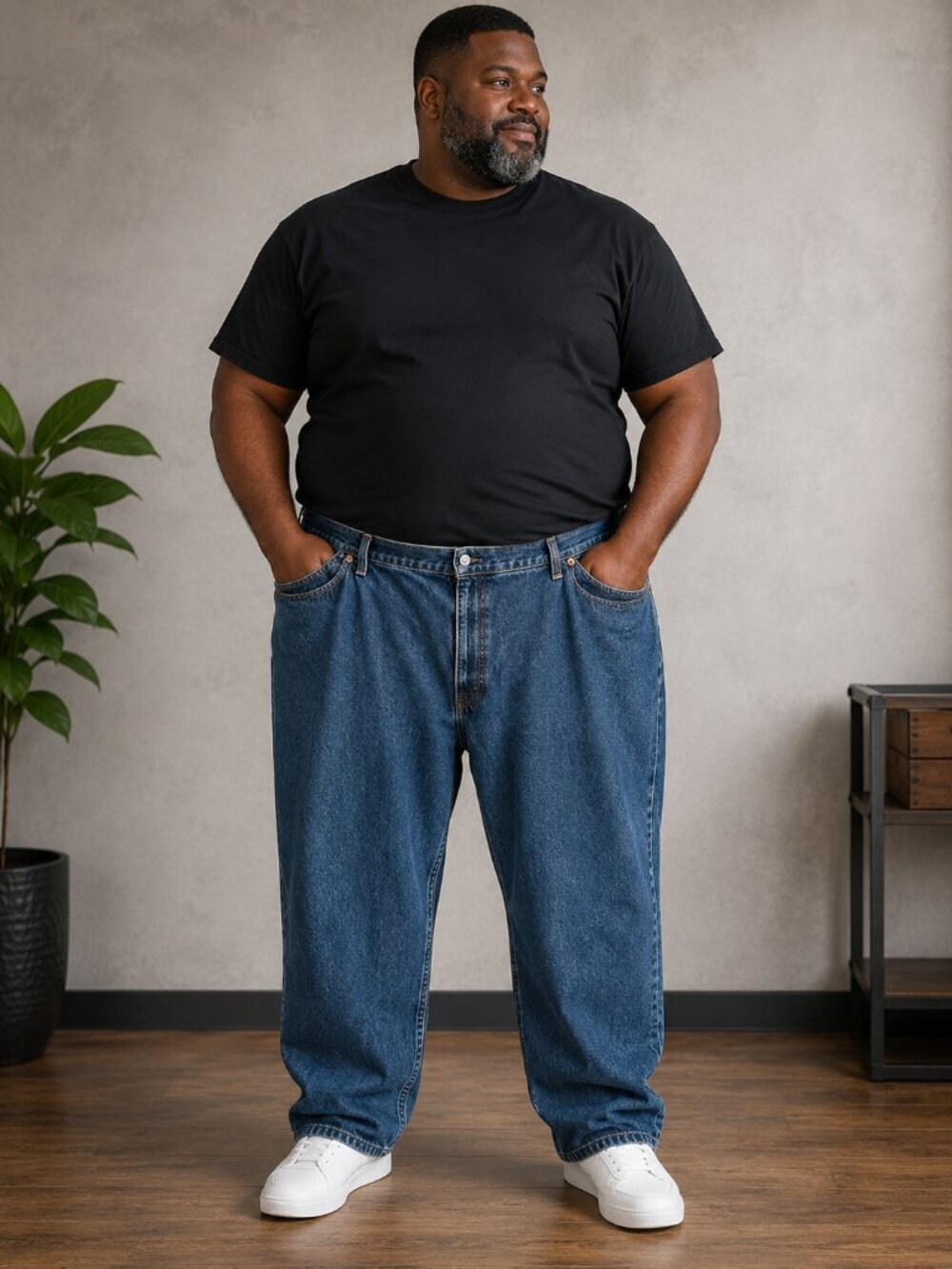 Classic, comfortable, and built to last, these Levi's Big & Tall blue denim jean